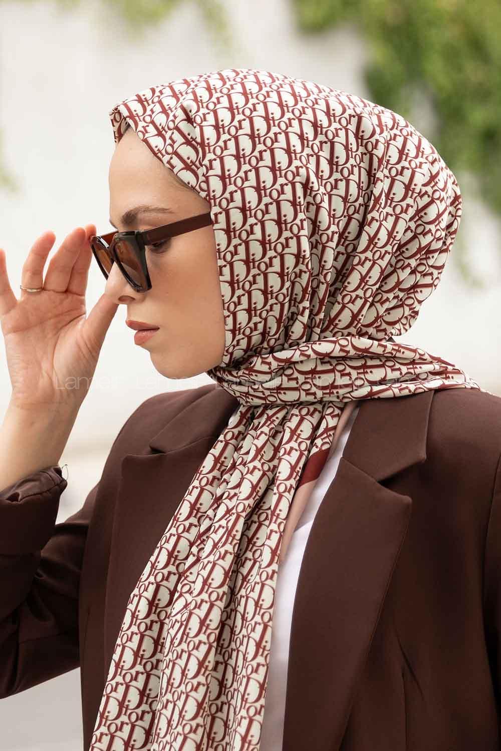 Mink Crepe Fabric Striped Shawl