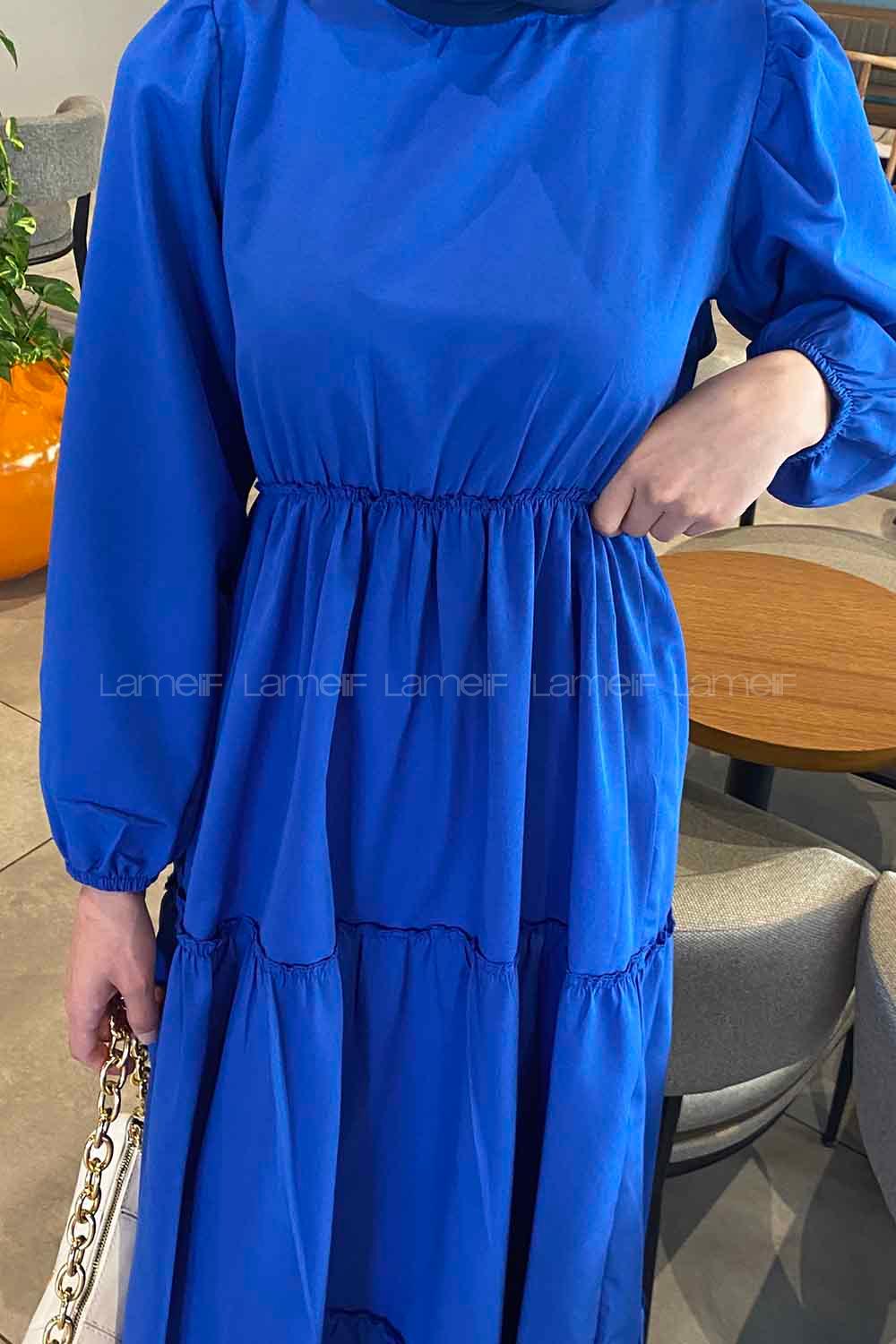 Saxe Crew Neck Cotton Unprinted Dresess