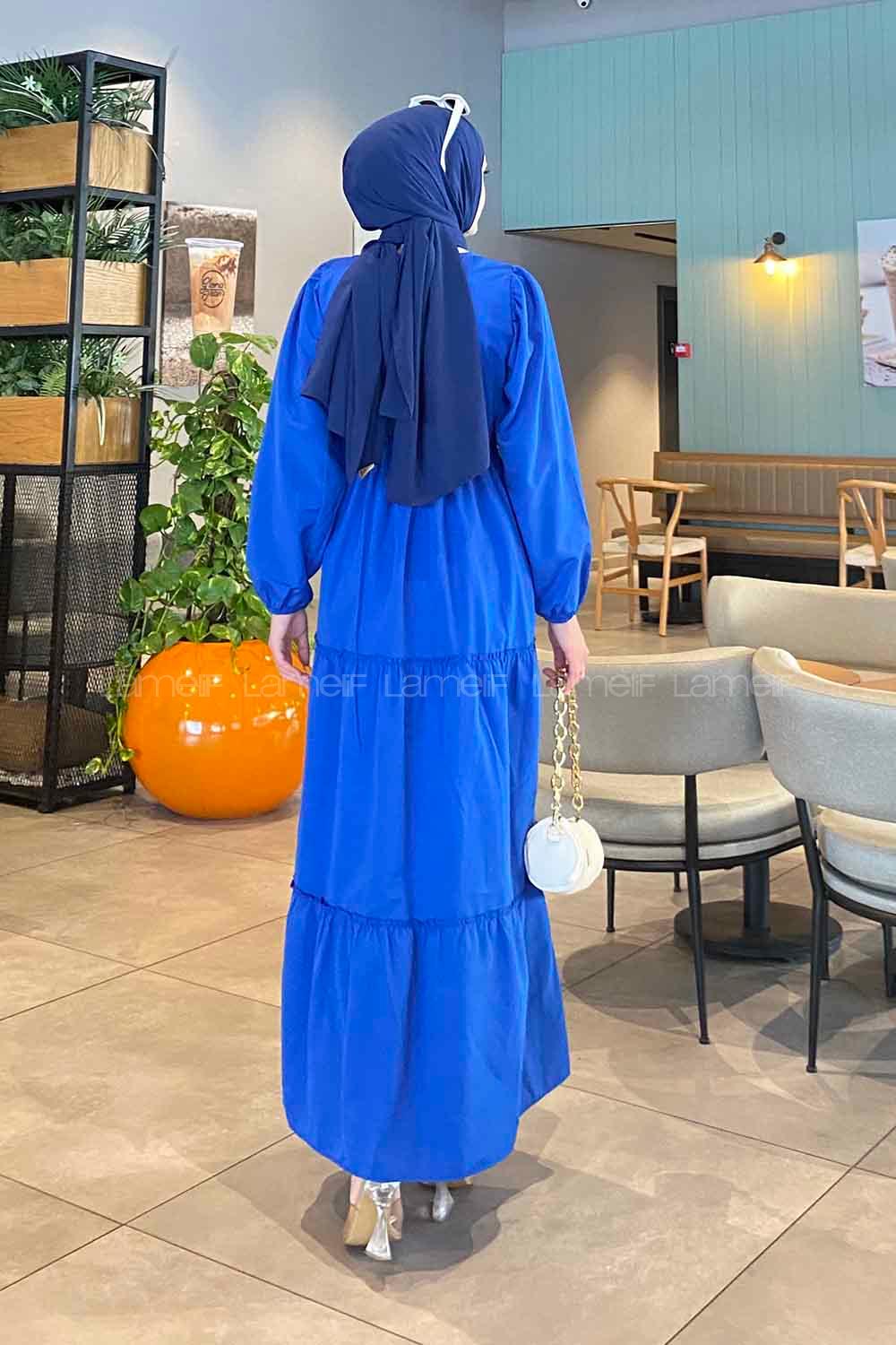 Saxe Crew Neck Cotton Unprinted Dresess