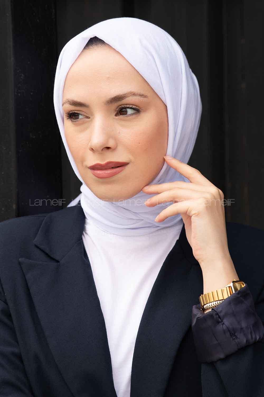 Lamelif Soft Touch Şal Beyaz