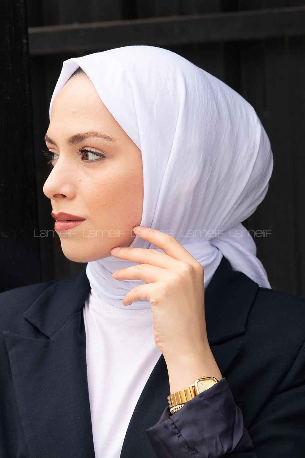 Lamelif Soft Touch Şal Beyaz