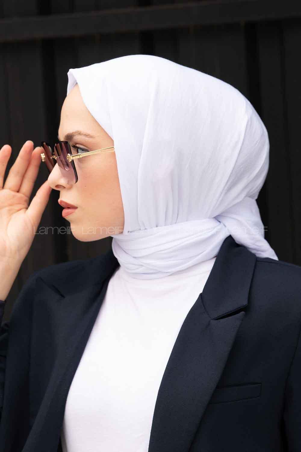 Lamelif Soft Touch Şal Beyaz