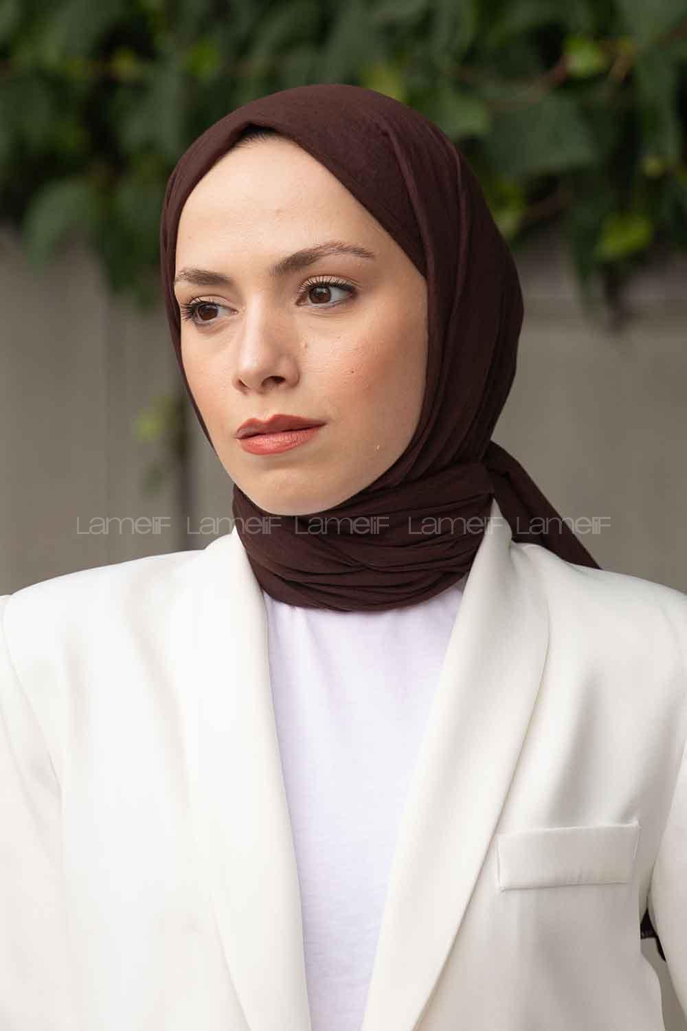 Lamelif Soft Touch Şal Acı Kahve