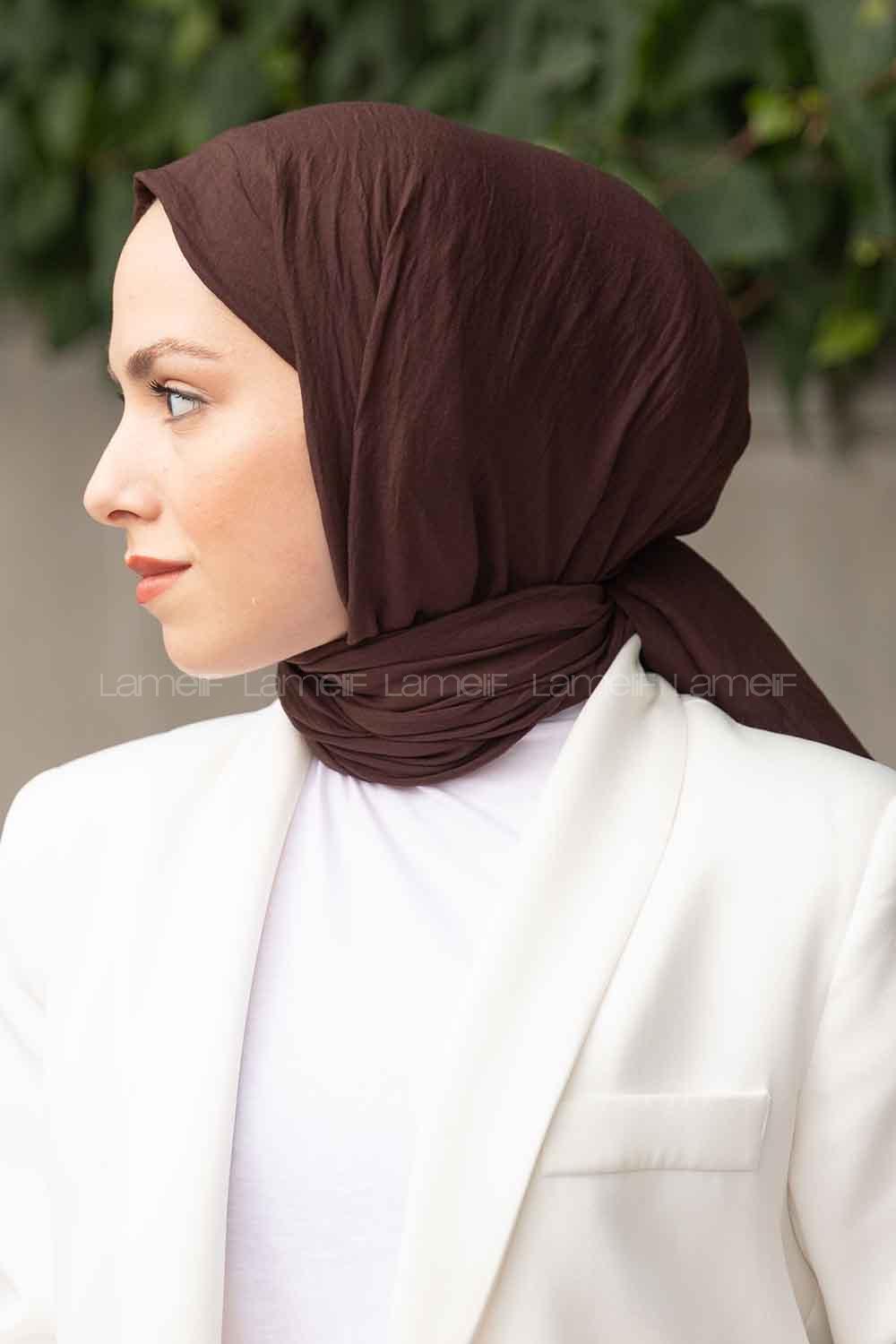 Lamelif Soft Touch Şal Acı Kahve