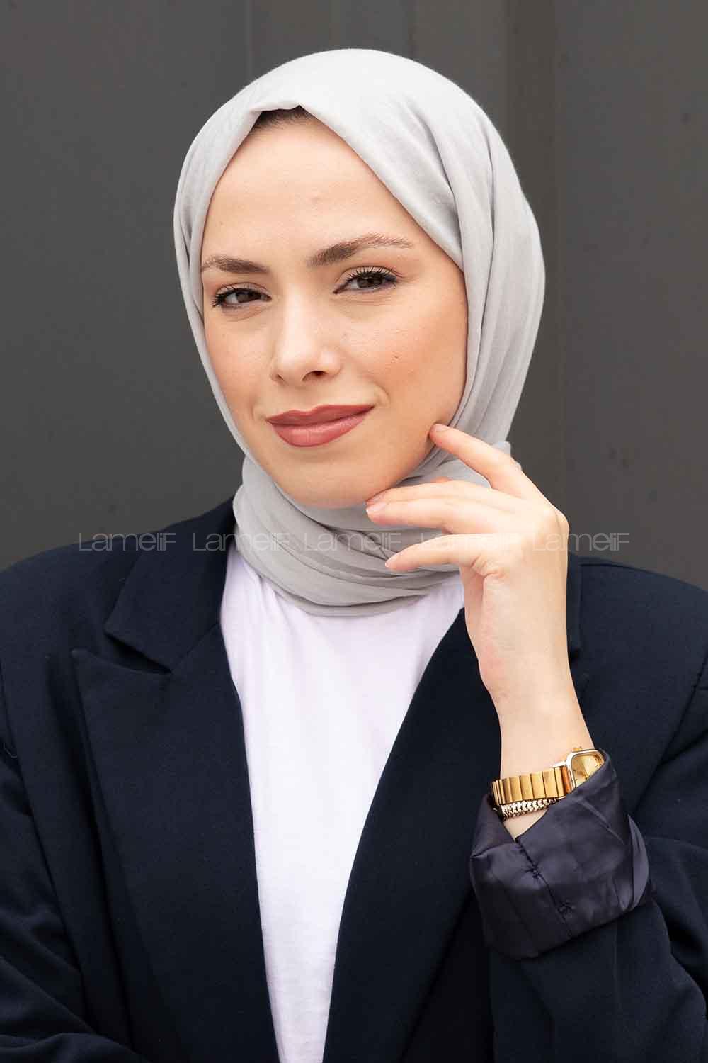 Lamelif Soft Touch Şal Gümüş