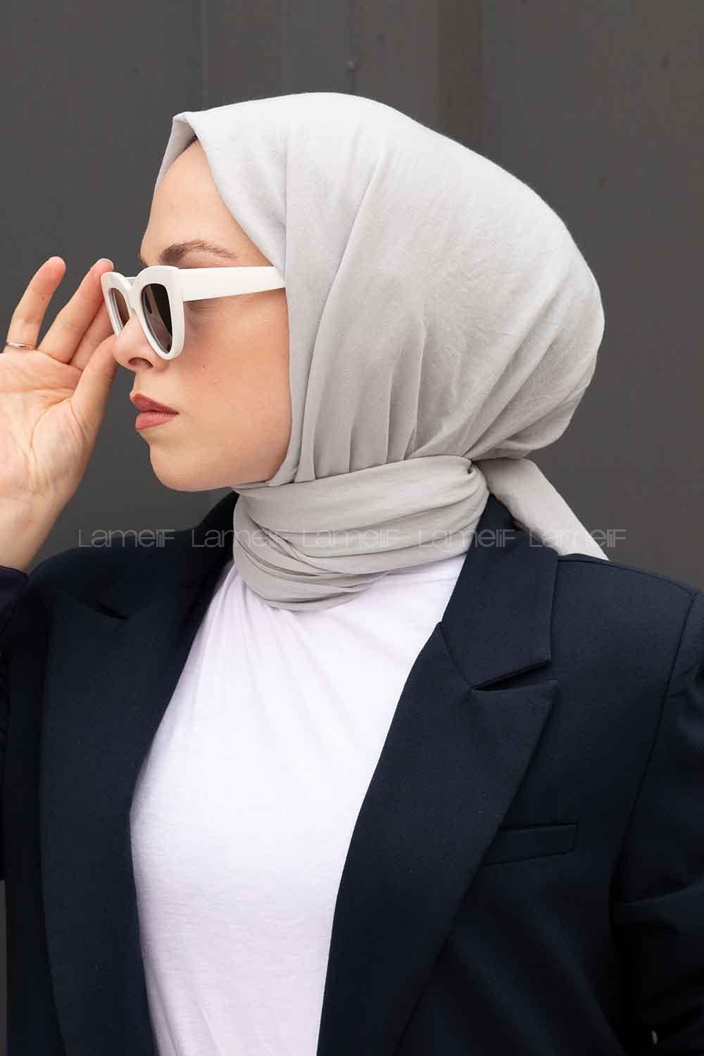 Lamelif Soft Touch Şal Gümüş