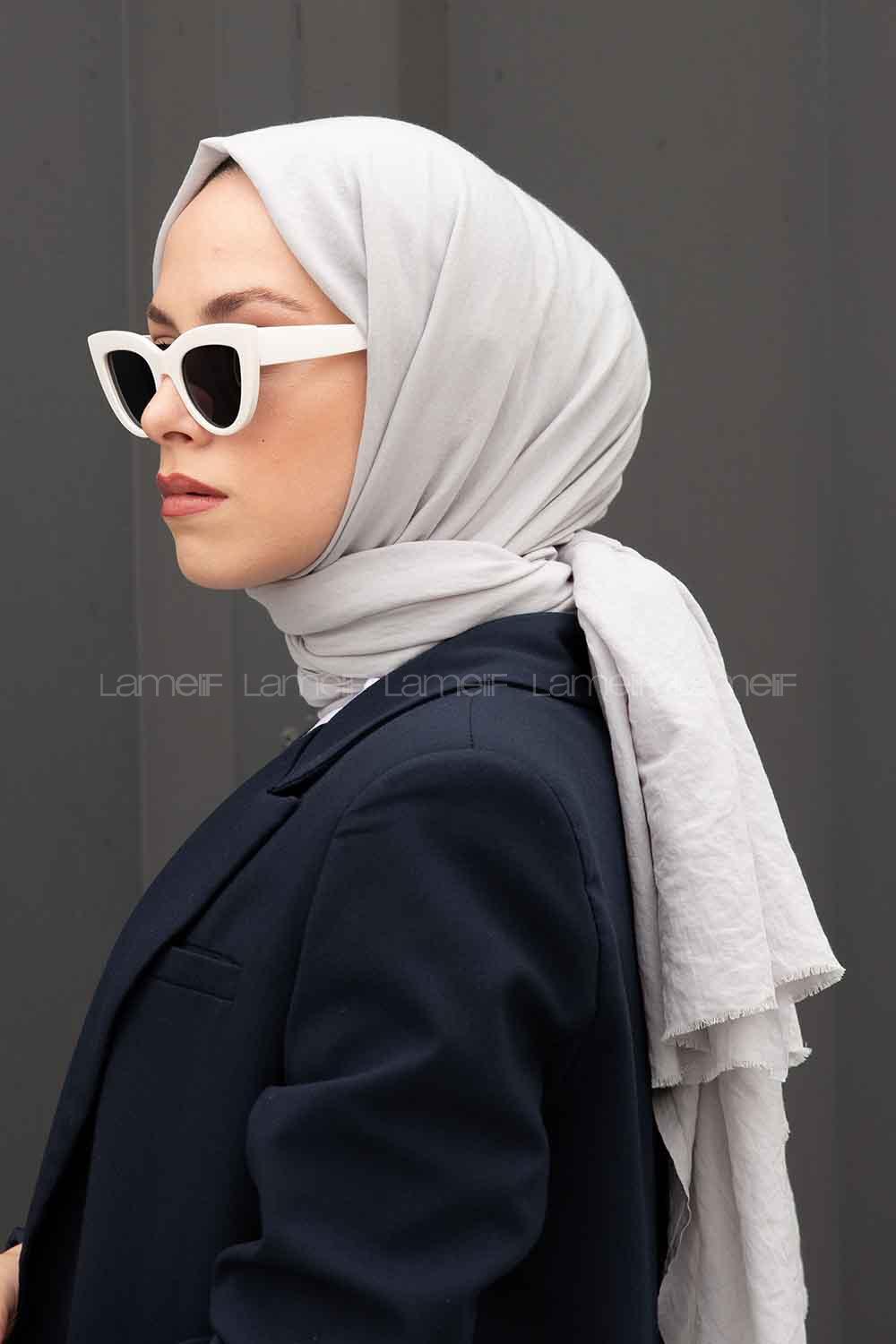 Lamelif Soft Touch Şal Gümüş