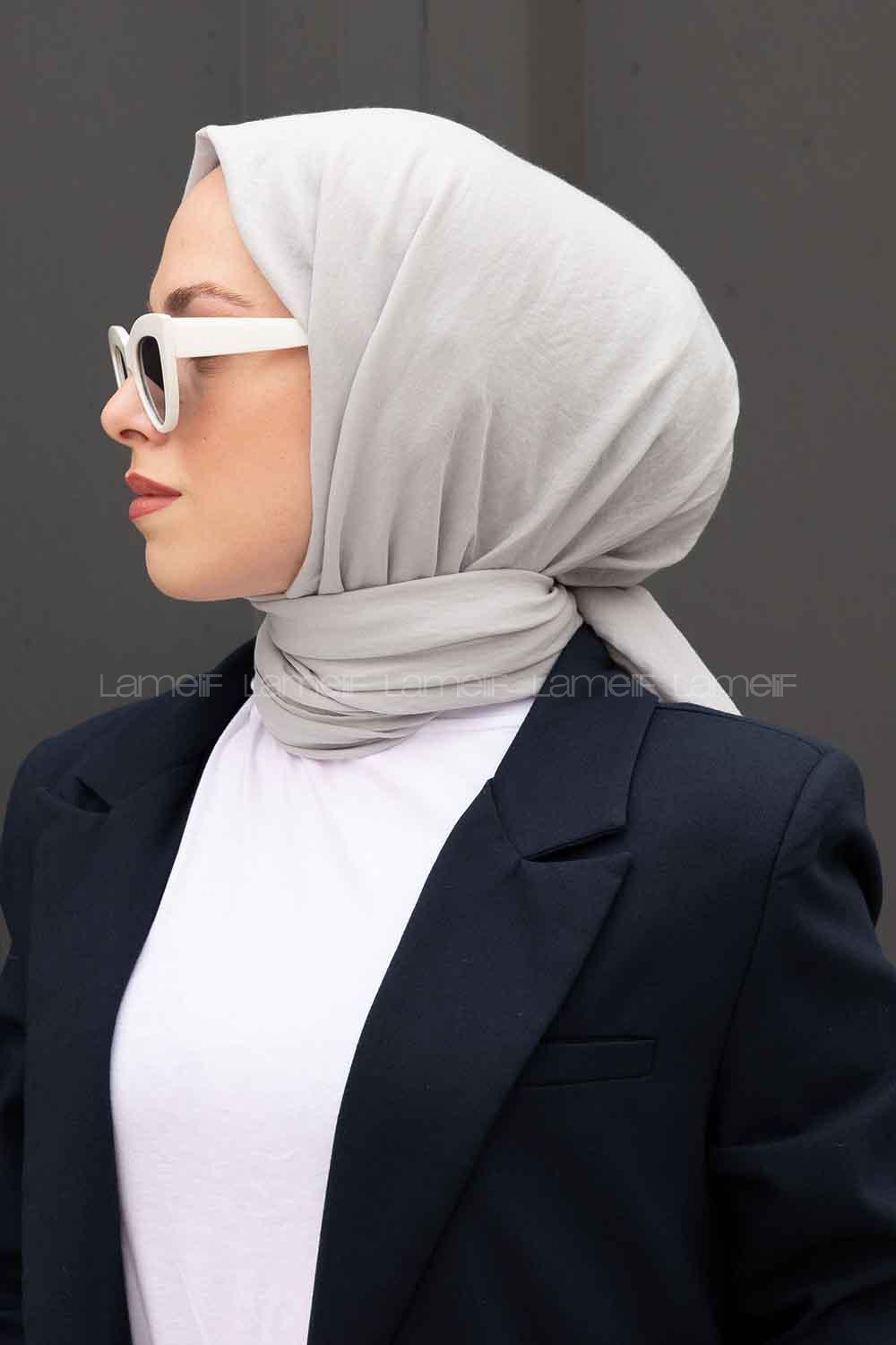 Lamelif Soft Touch Şal Gümüş