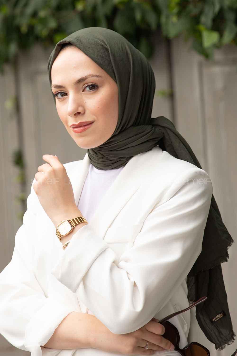 Lamelif Soft Touch Şal Haki