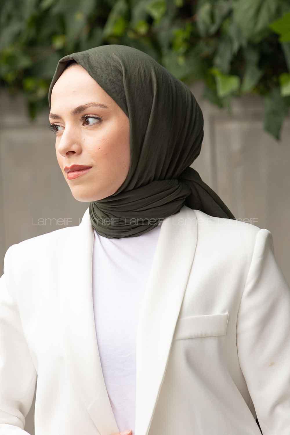 Lamelif Soft Touch Şal Haki