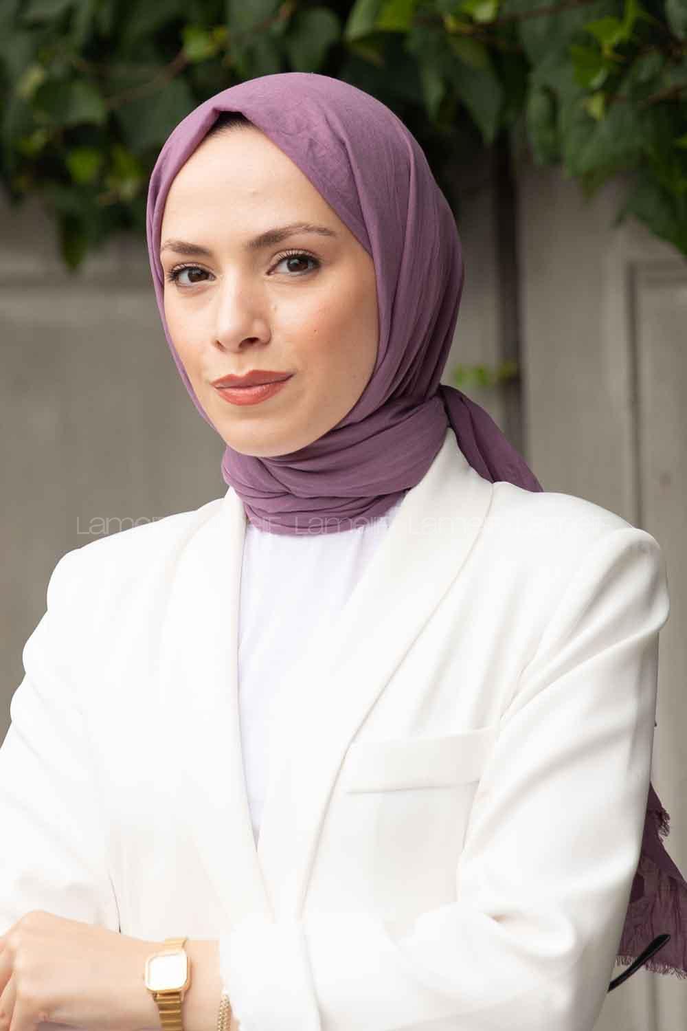 Lamelif Soft Touch Şal Lila