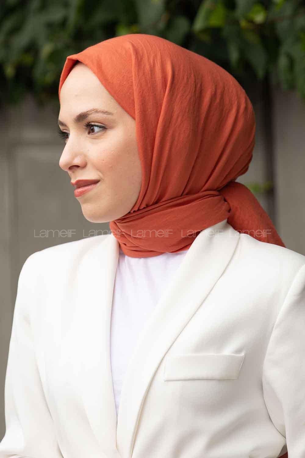 Lamelif Soft Touch Şal Mercan