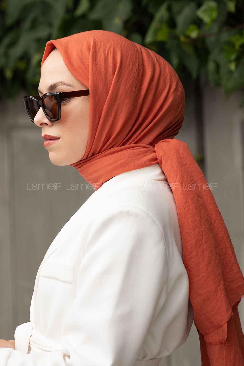 Lamelif Soft Touch Şal Mercan