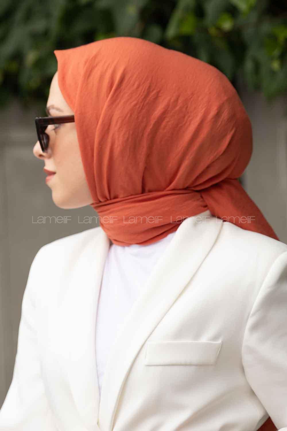 Lamelif Soft Touch Şal Mercan