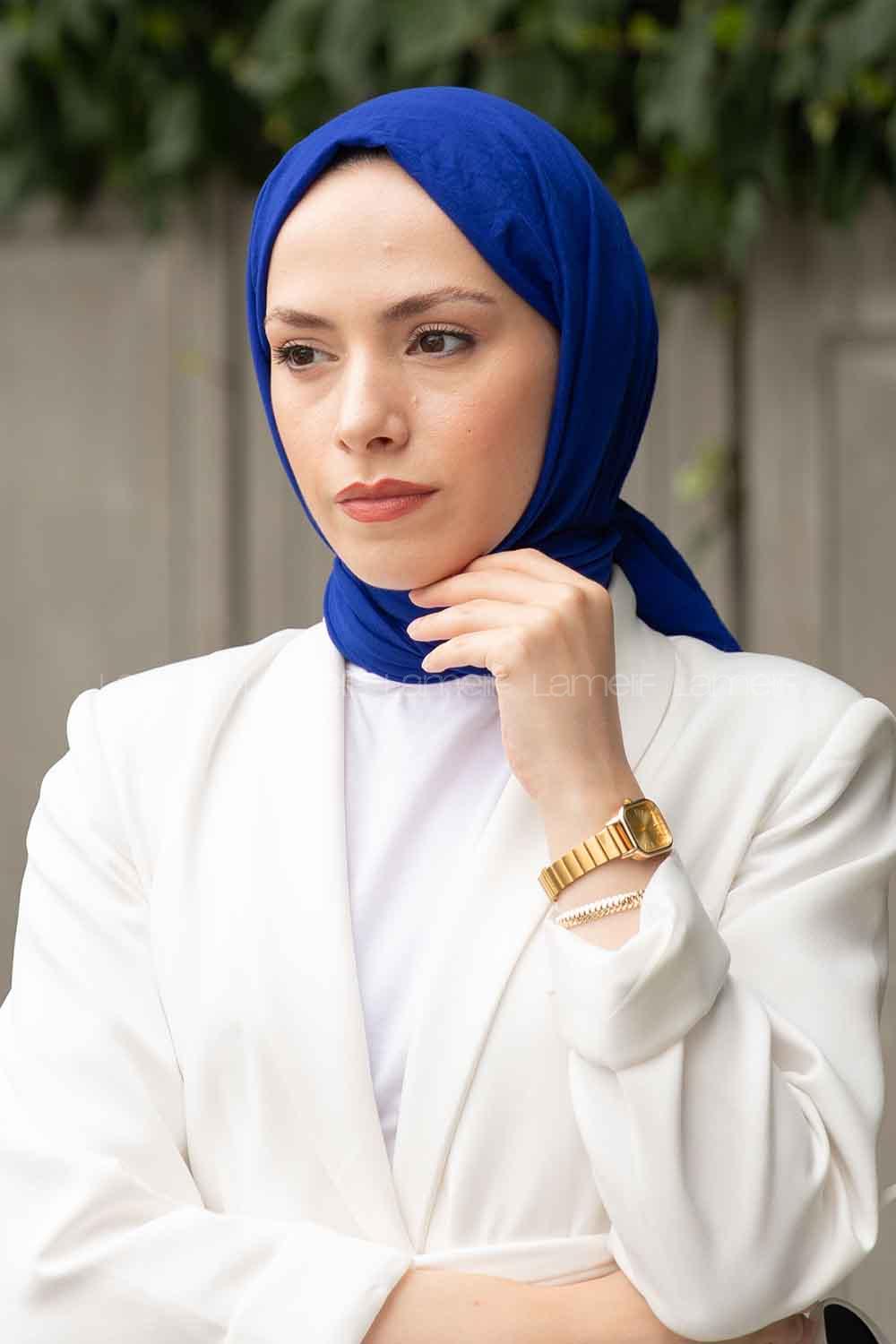 Saxe Cotton Fabric Viscose Fabric Straight Shawl