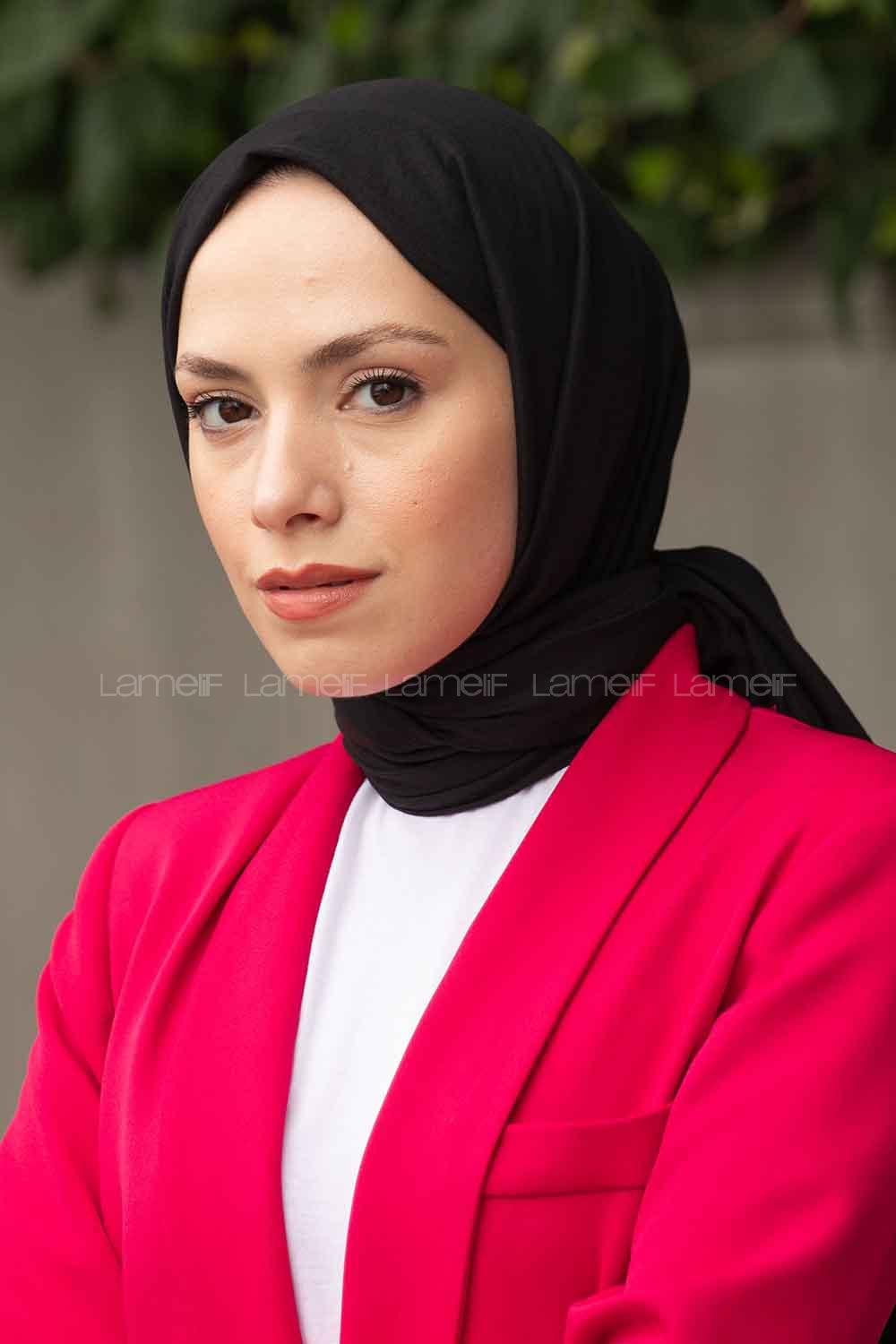 Black Cotton Fabric Viscose Fabric Straight Shawl