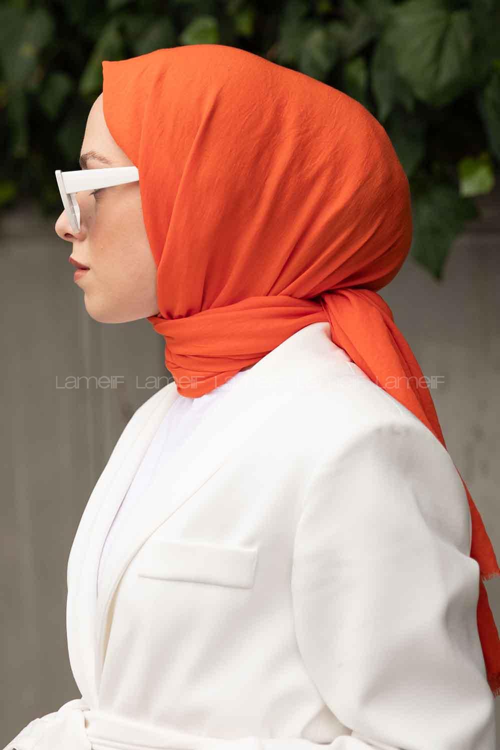 Lamelif Soft Touch Şal Turuncu