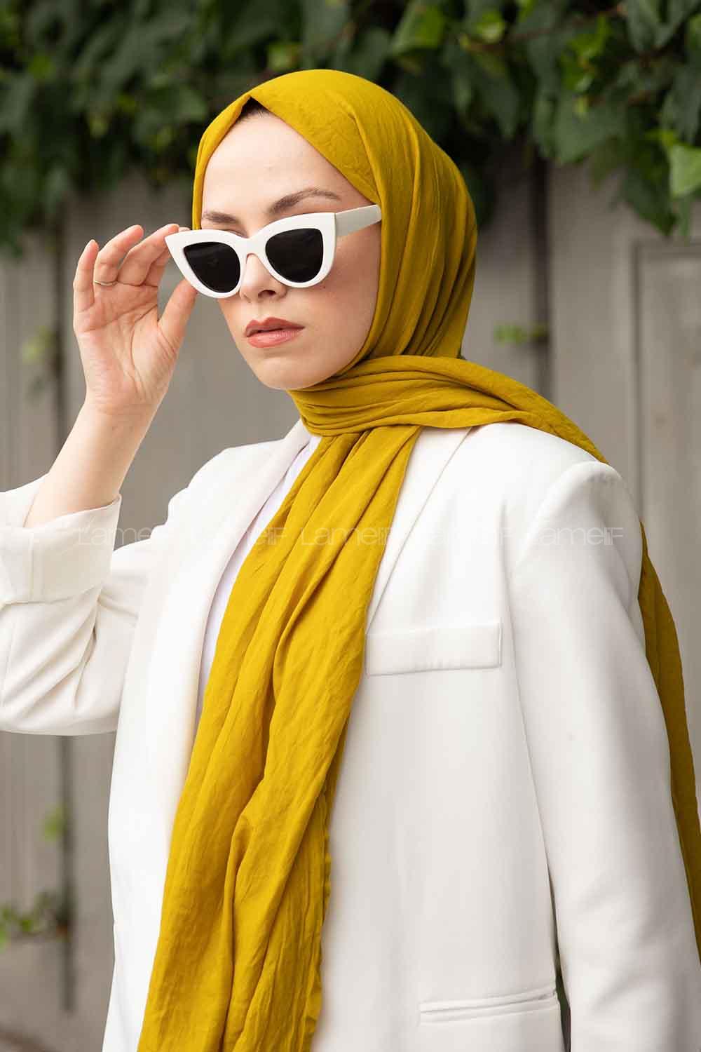 Oil Green Cotton Fabric Viscose Fabric Straight Shawl