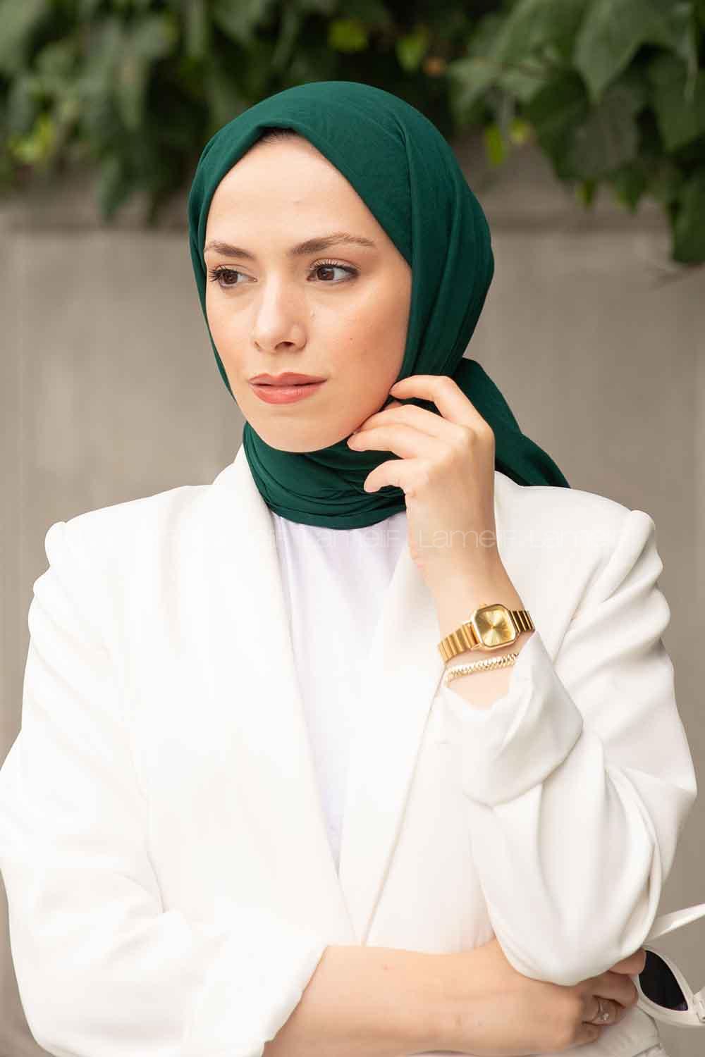 Lamelif Soft Touch Şal Zümrüt Yeşili