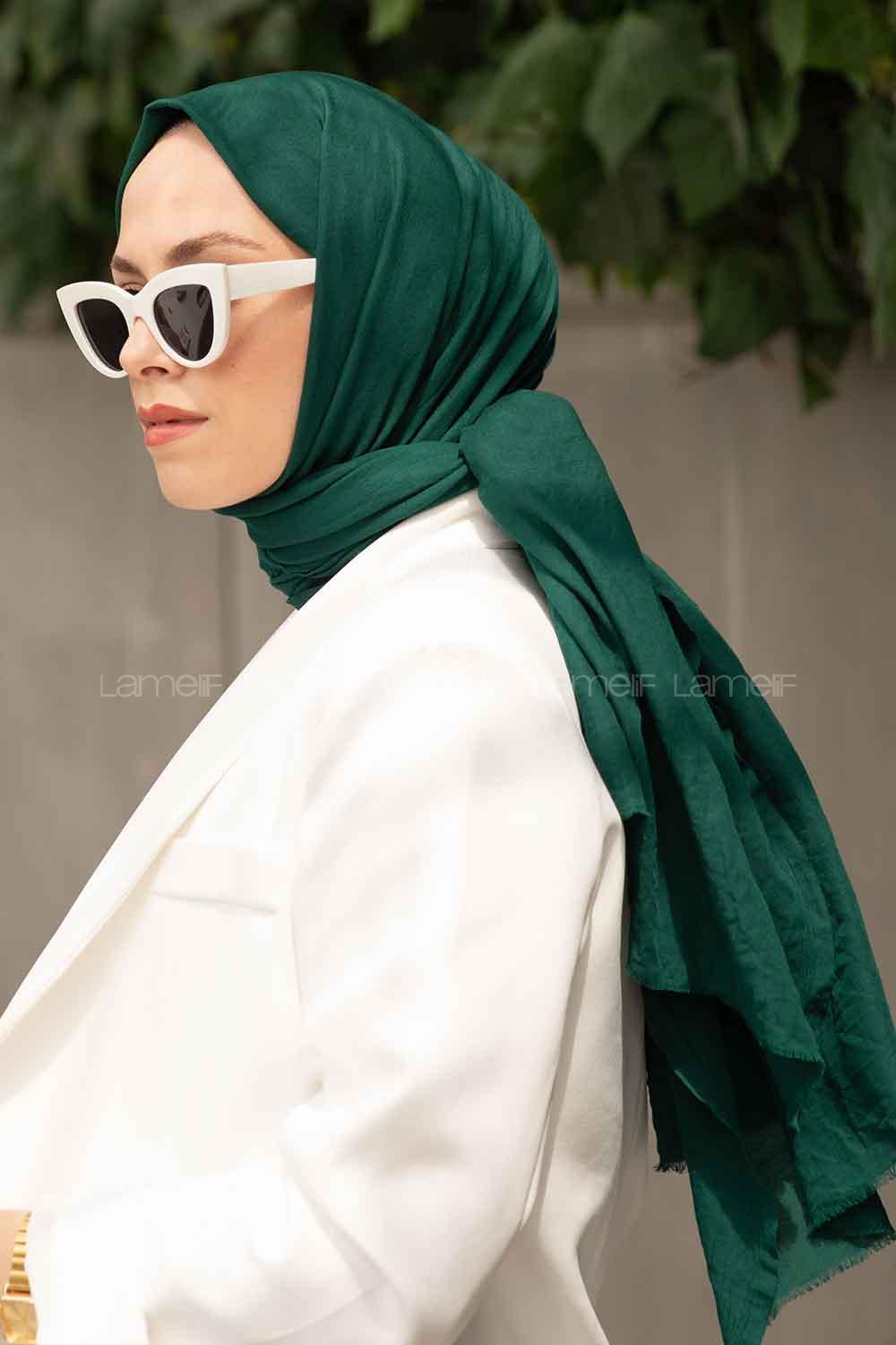 Lamelif Soft Touch Şal Zümrüt Yeşili