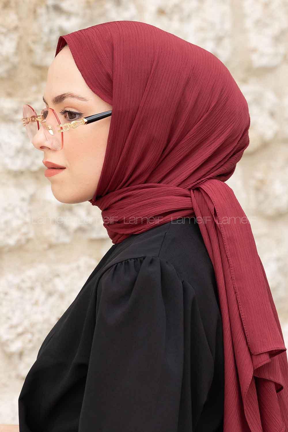 Lamelif Krinkıl Şal Bordo
