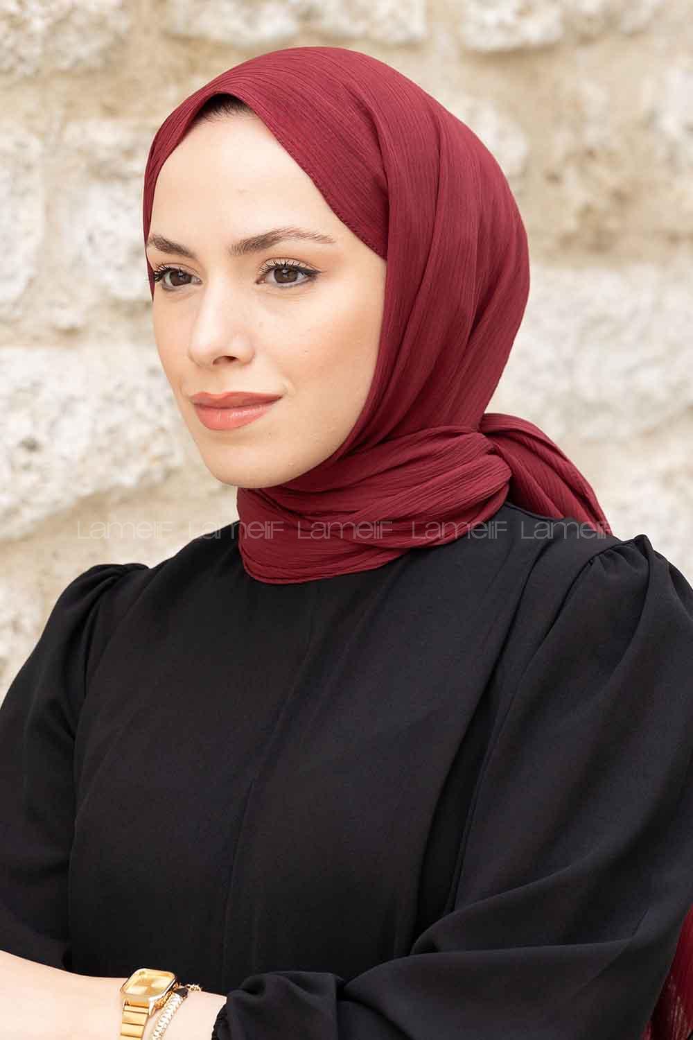 Lamelif Krinkıl Şal Bordo