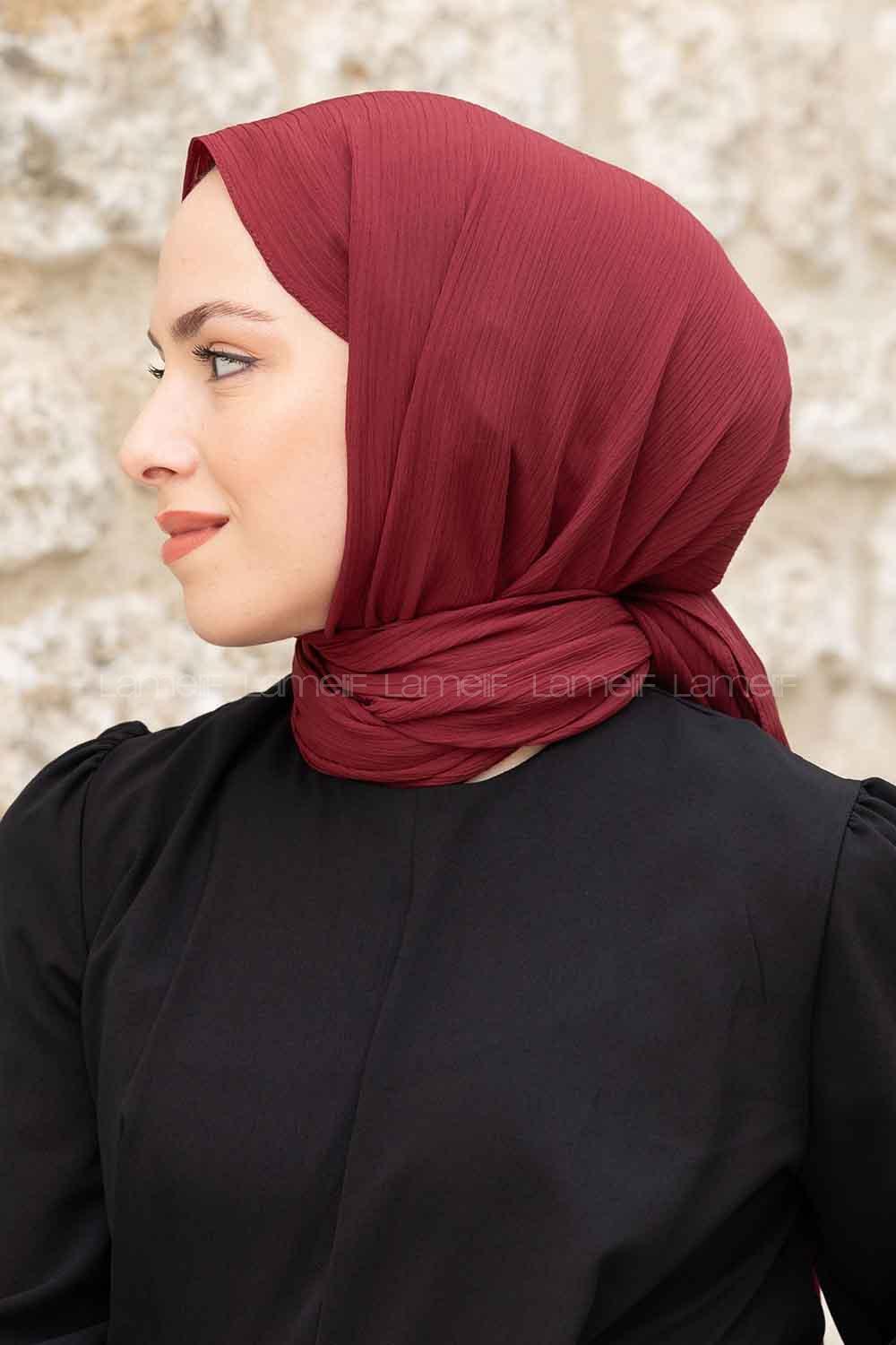 Lamelif Krinkıl Şal Bordo