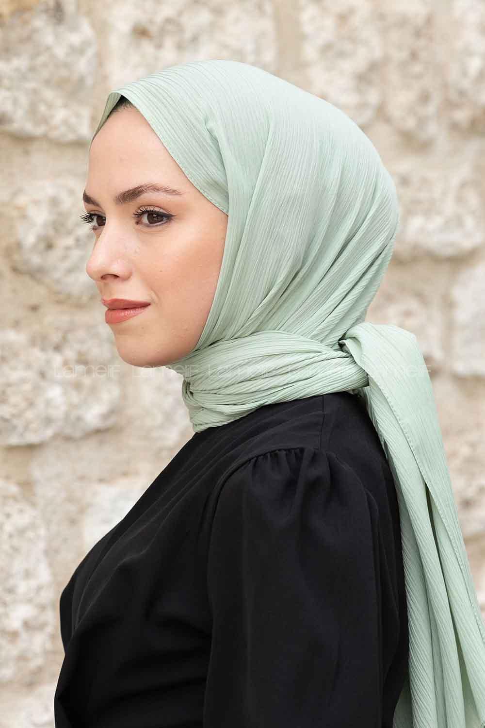 Lamelif Krinkıl Şal Su Yeşili