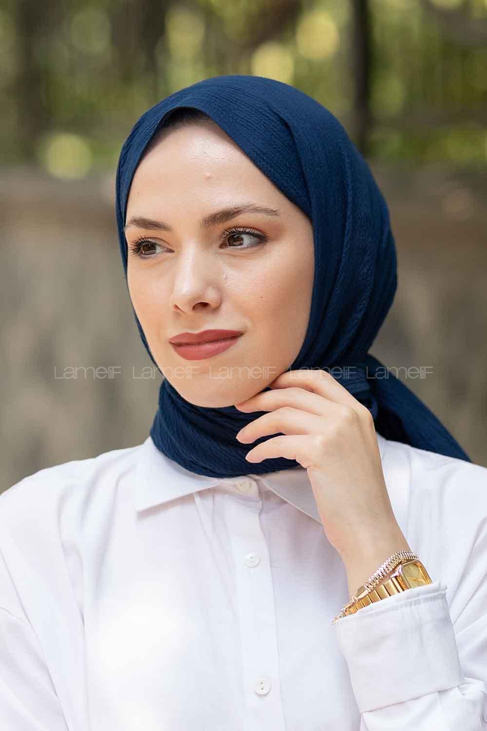 Lamelif Mio Caz Şal Gece Mavisi