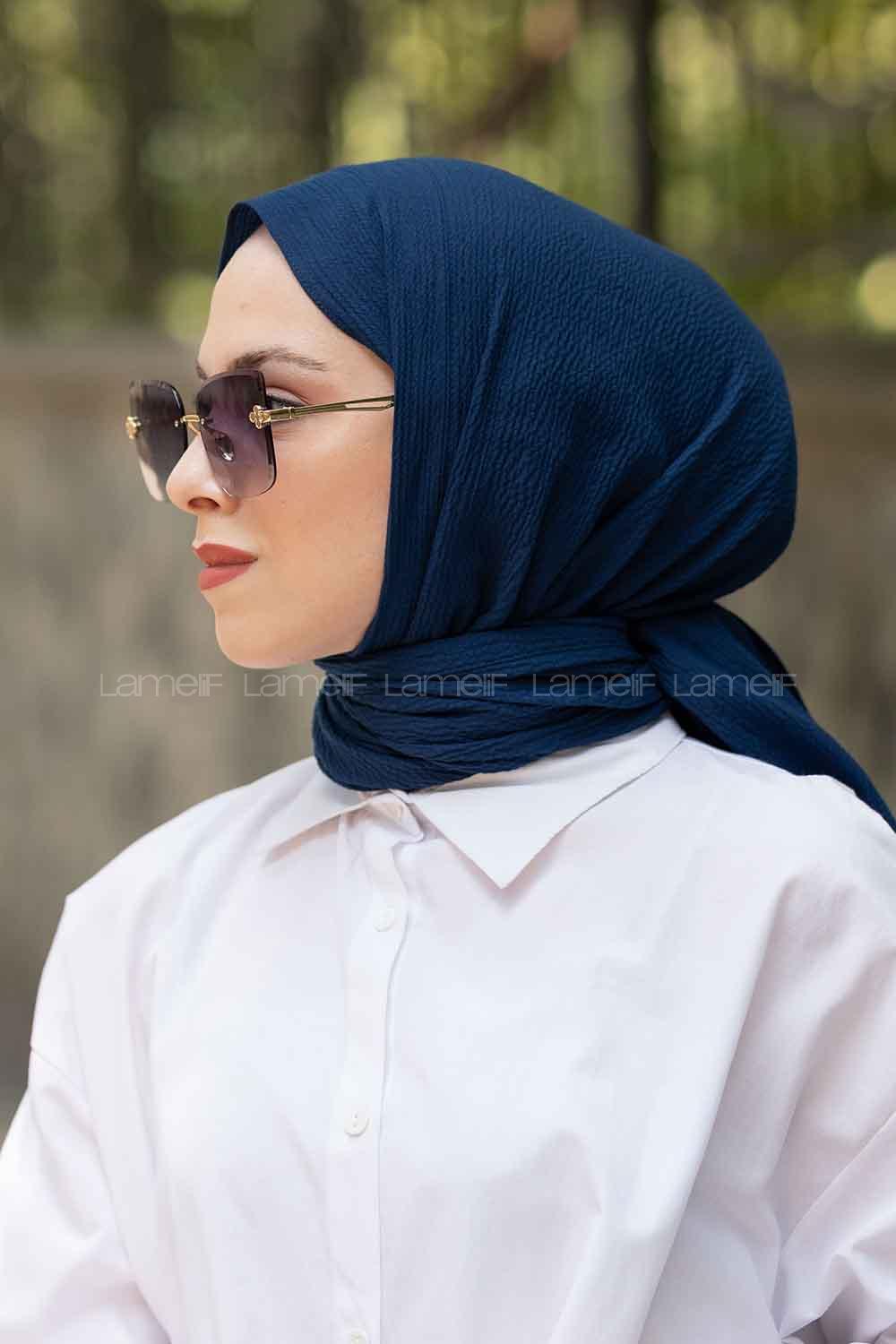 Lamelif Mio Caz Şal Gece Mavisi