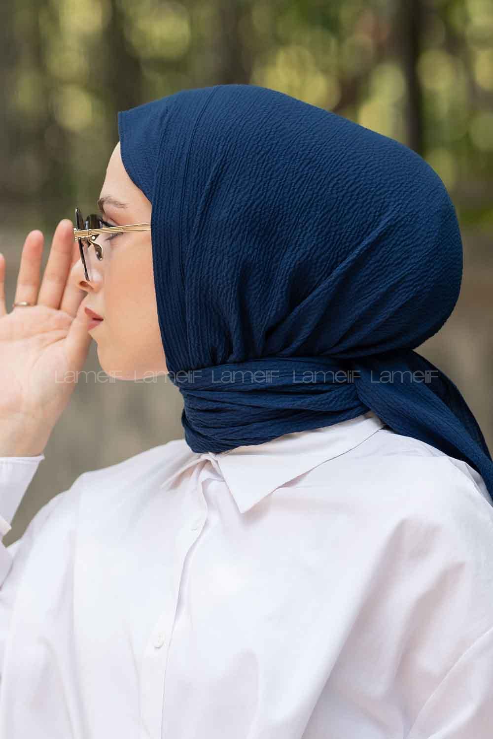 Lamelif Mio Caz Şal Gece Mavisi