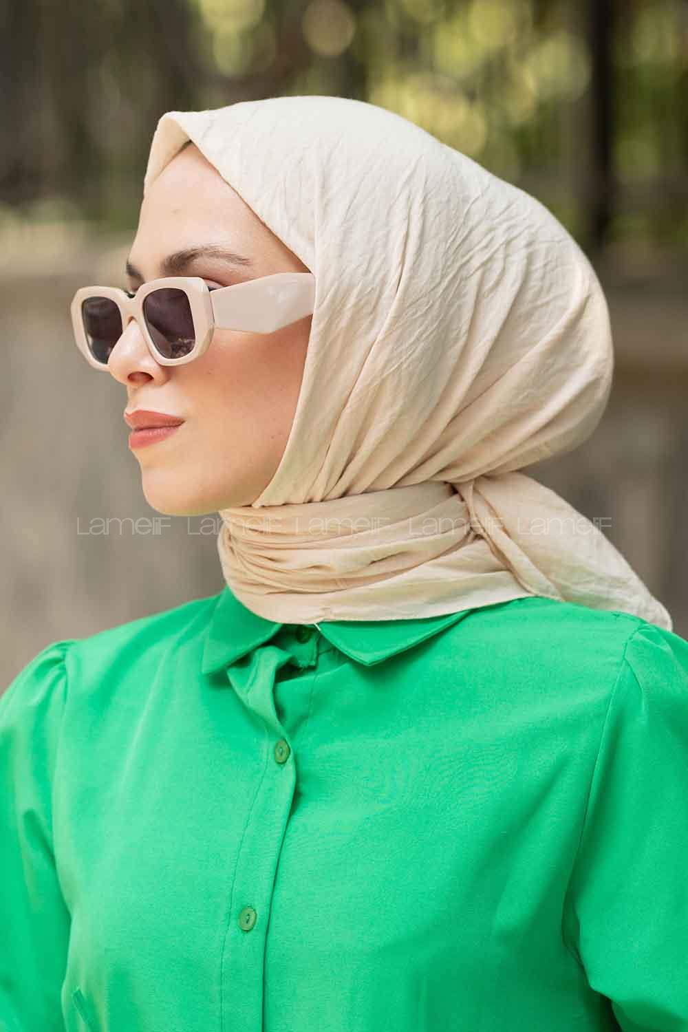 Lamelif Comfort Pamuk Eşarp Bej