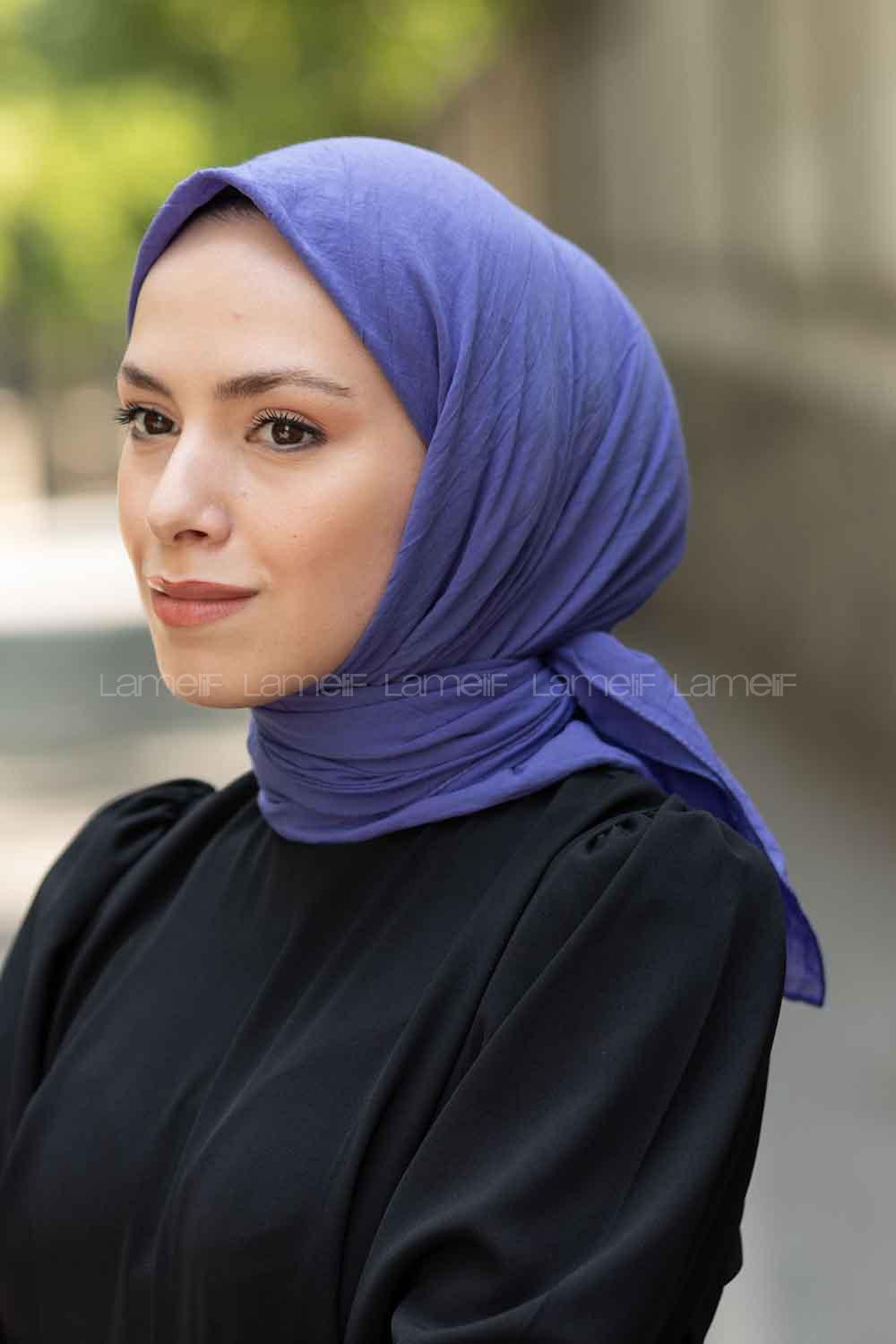 Indigo Cotton Fabric Straight Scarf