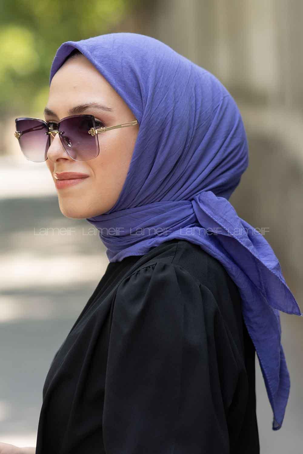 Indigo Cotton Fabric Straight Scarf