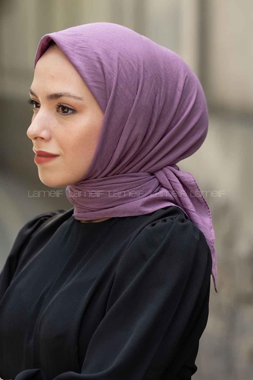 Lamelif Soft Touch Eşarp Lila