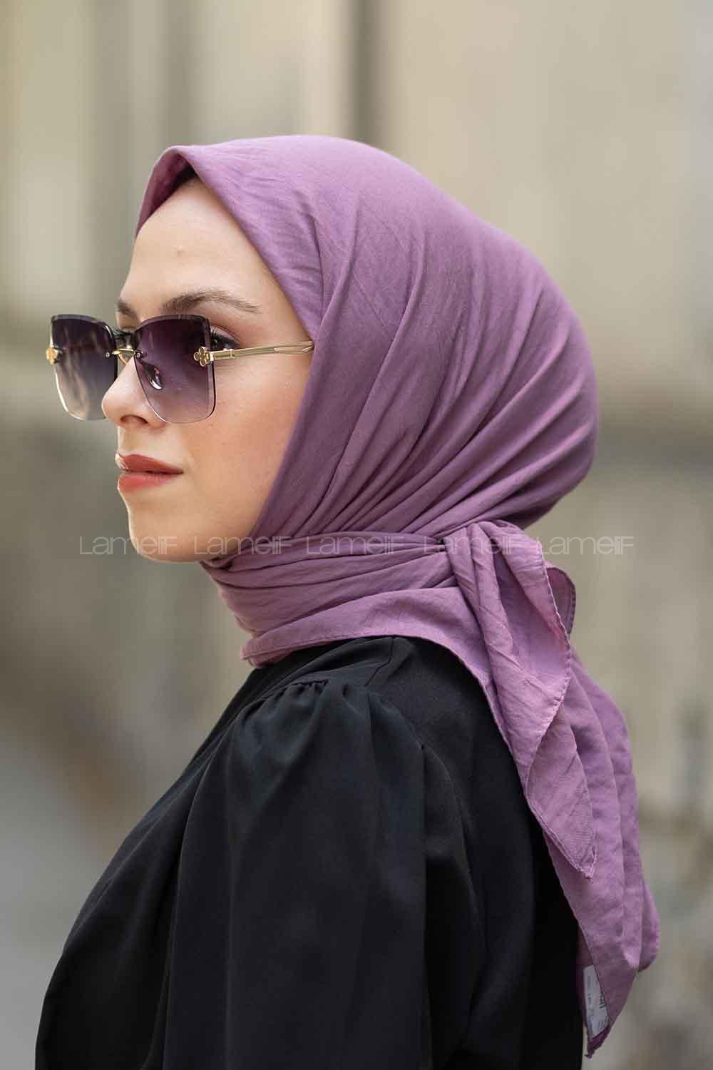 Lamelif Soft Touch Eşarp Lila