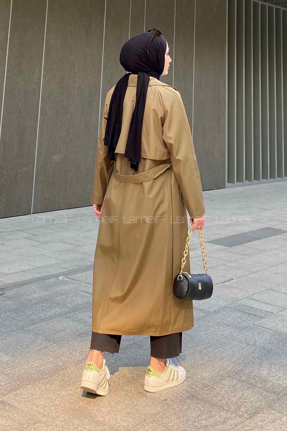 Lamelif Hector Çentik Yakalı Trençkot Haki