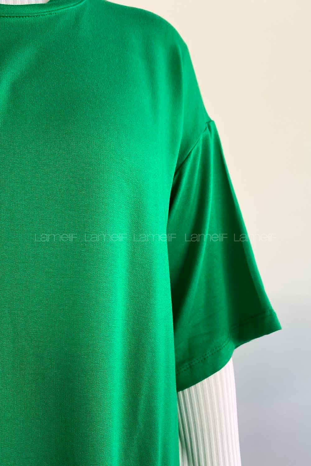 Lamelif Gratuit Düz Penye Yeşil