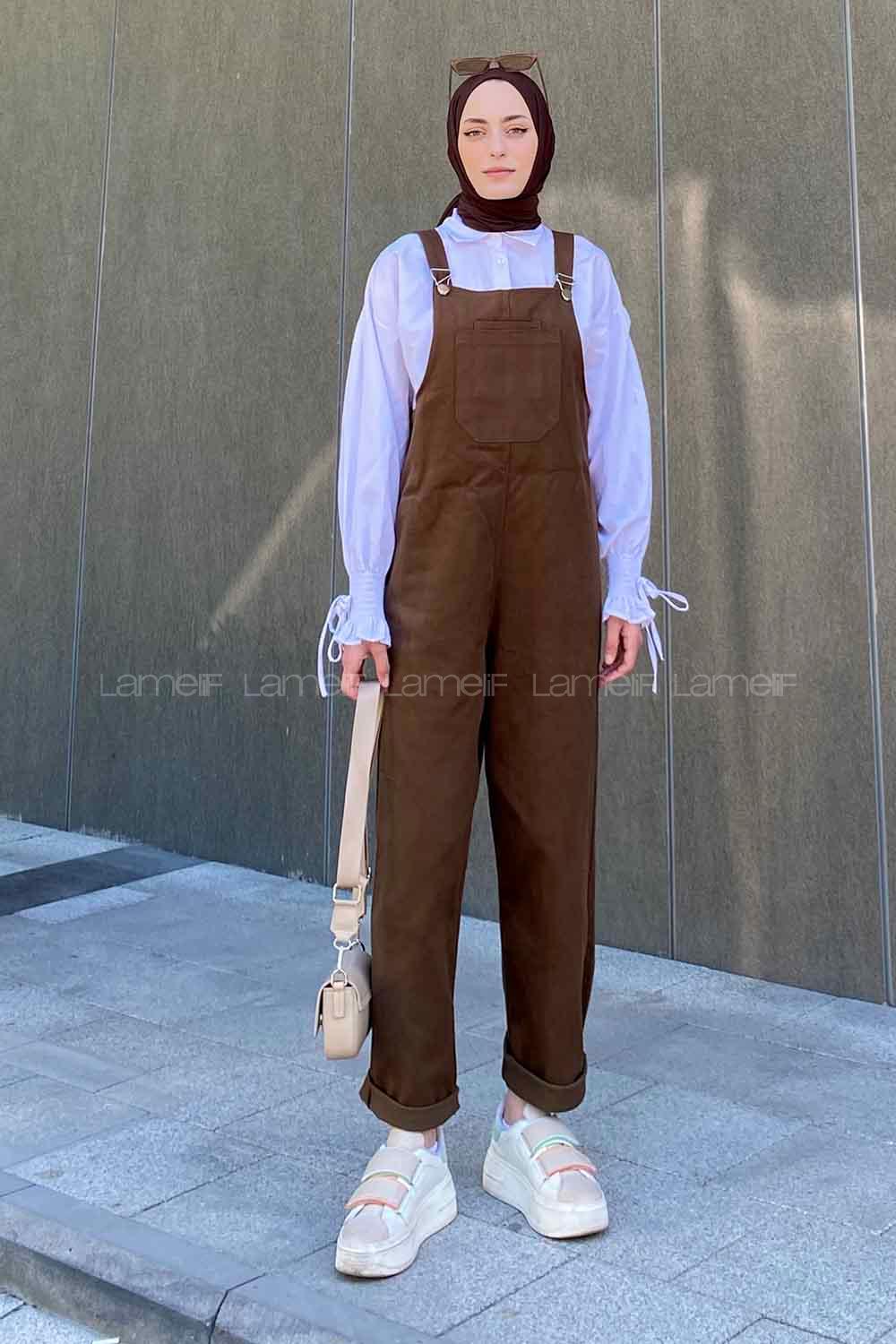 Lamelif Ön Kanguru Cepli Rahat Kesim Tulum Acı Kahve