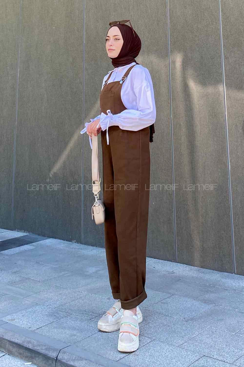 Lamelif Ön Kanguru Cepli Rahat Kesim Tulum Acı Kahve