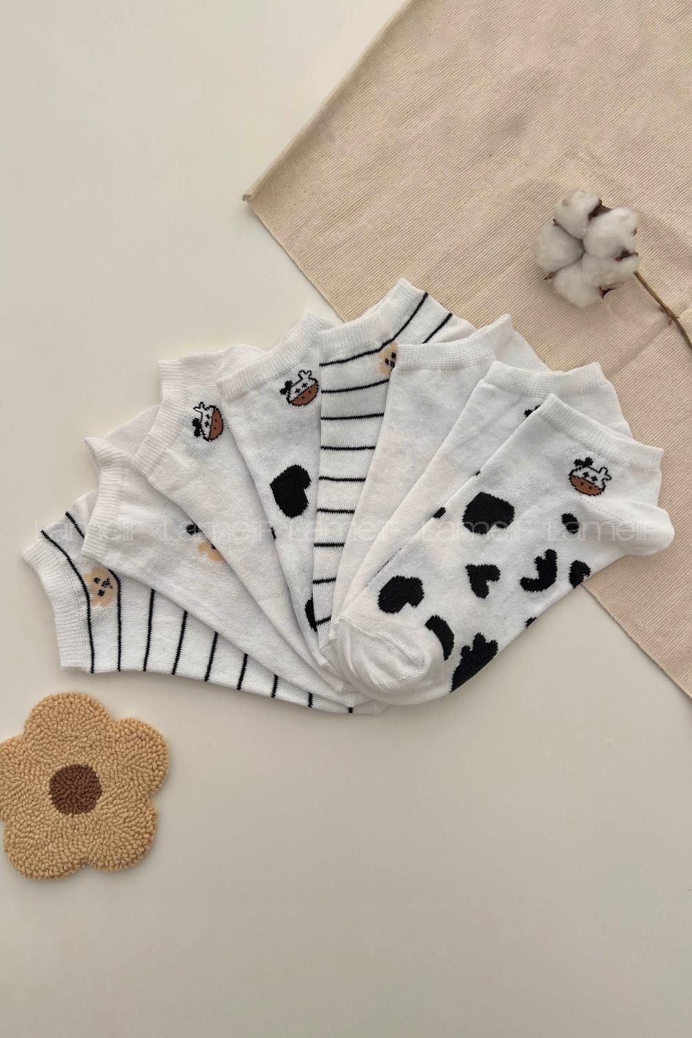 Lamelif  4li Sevimli Patik Çorap