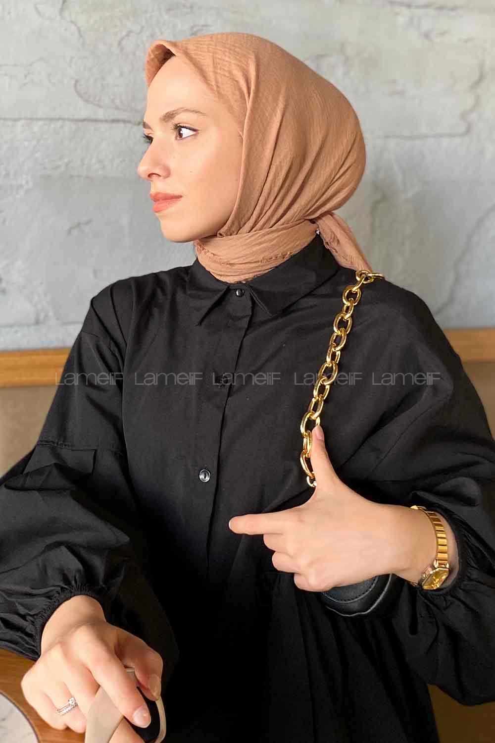 Lamelif Bürümcük Eşarp Camel