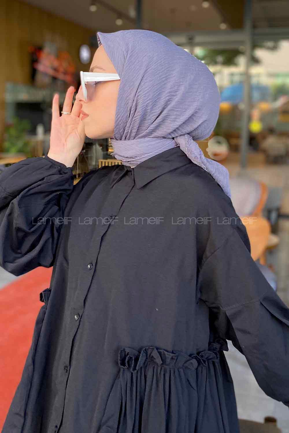 Lamelif Bürümcük Eşarp Füme