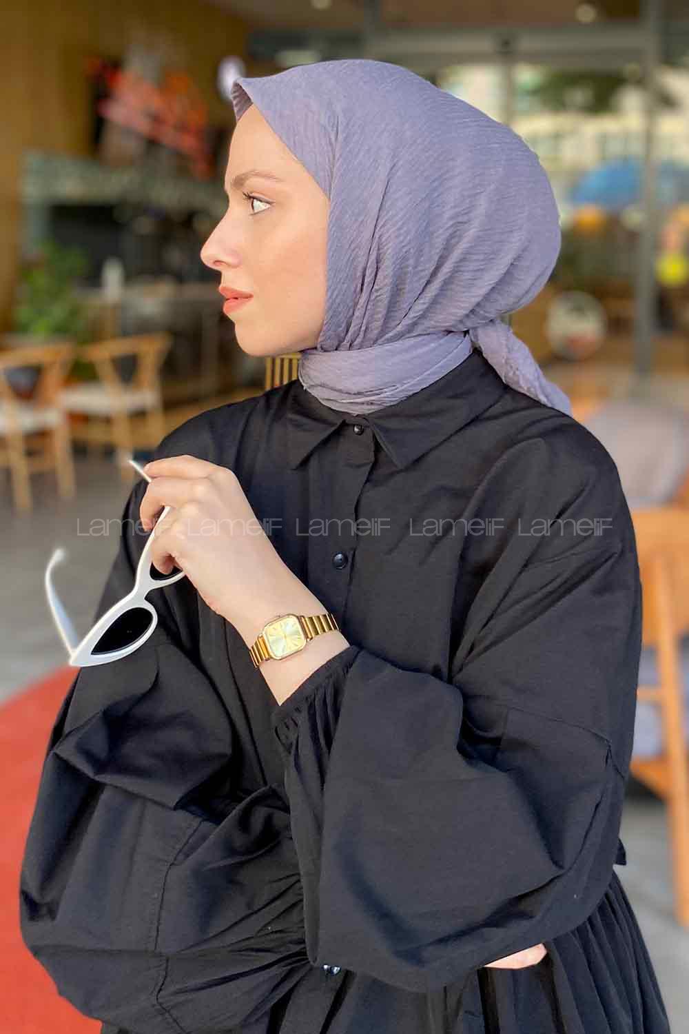 Lamelif Bürümcük Eşarp Füme