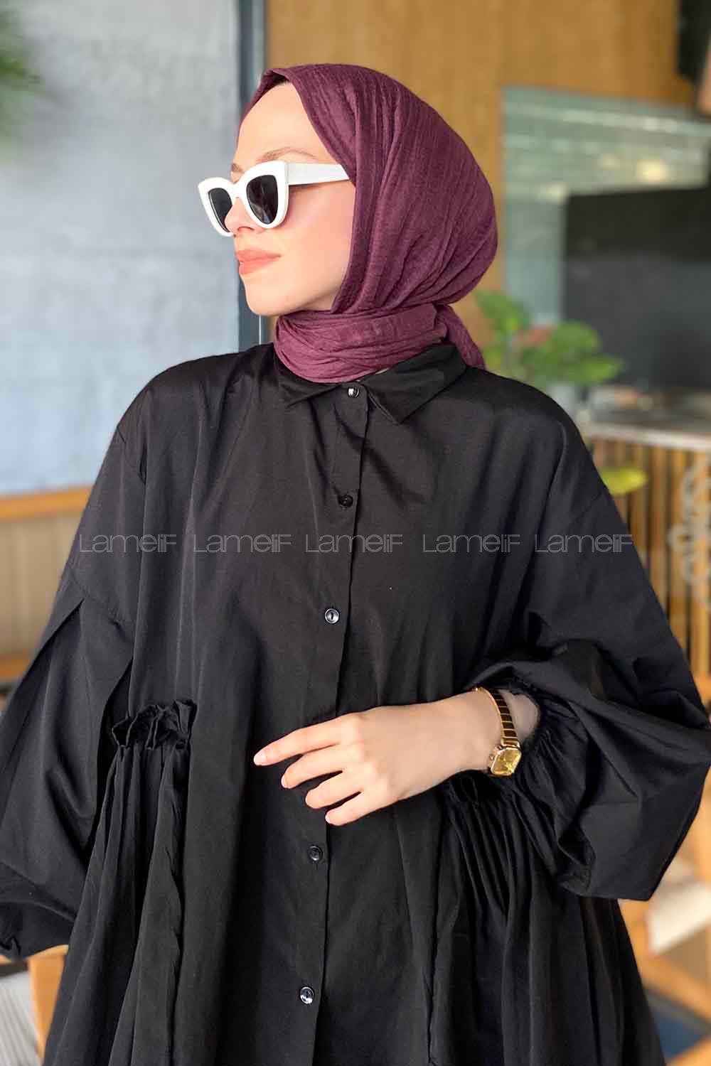 Lamelif Mürdüm Bürümcük Şal