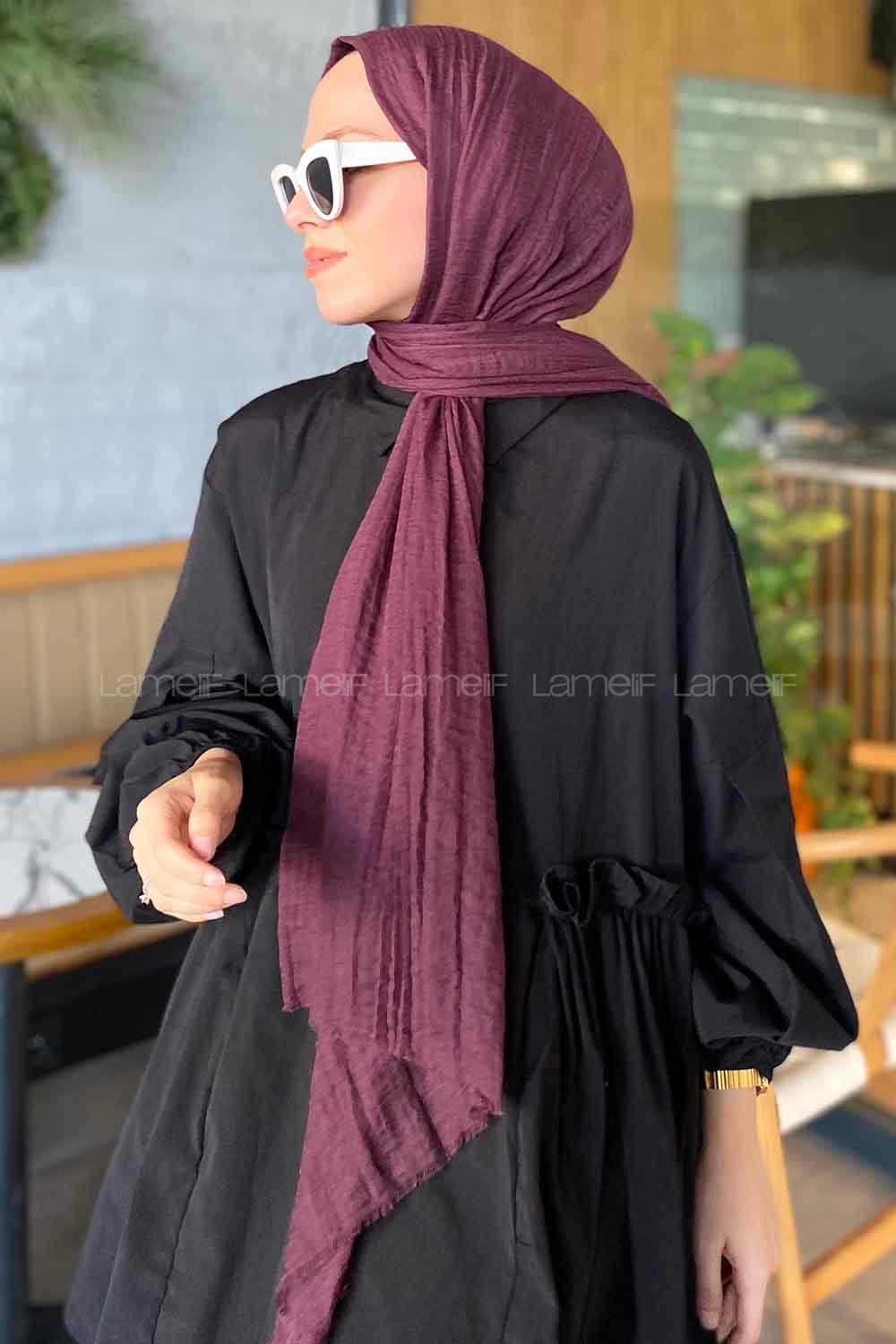Lamelif Mürdüm Bürümcük Şal