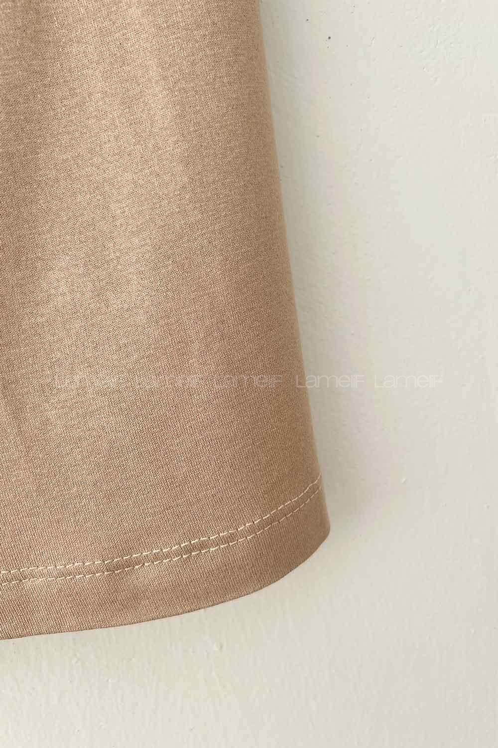 Lamelif Balıkçı Yaka Kısa Kol Body Sütlü Kahve