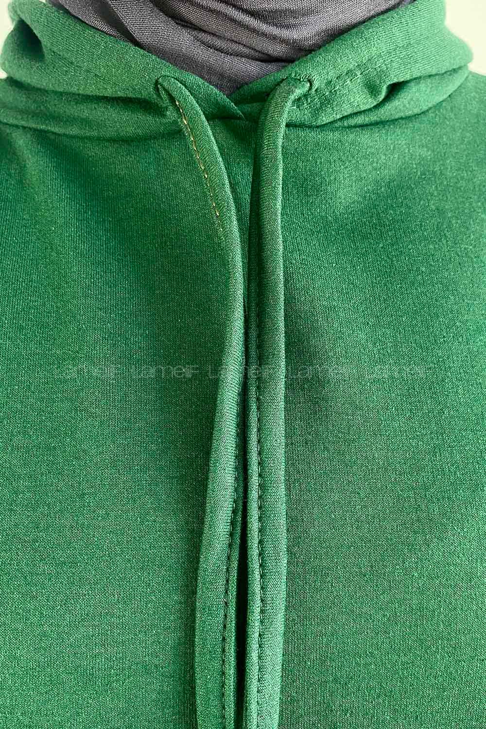 Emerald Green Hood Neck Sweatshirt