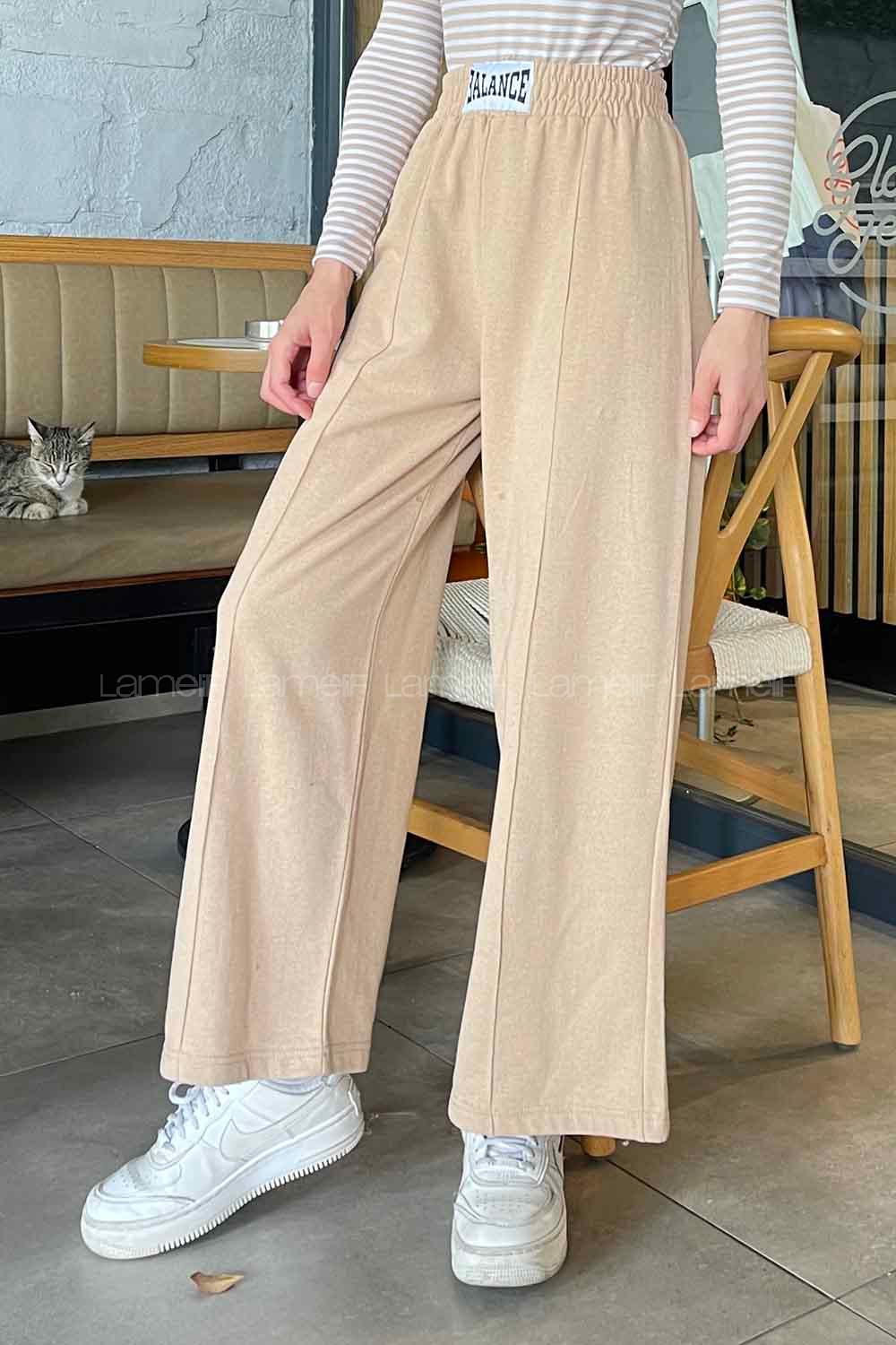 Lamelif  Balance Armalı Çımalı Eşofman  Sütlü Kahve