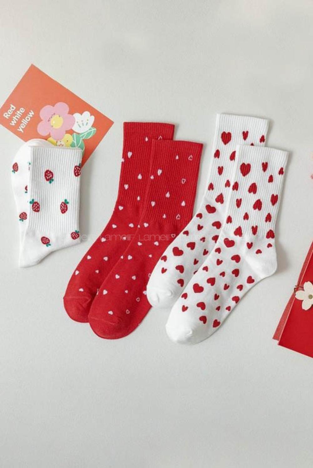 Lamelif 5li Çilek Kolej Çorap